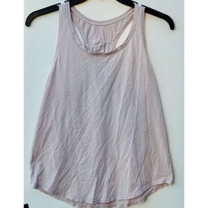 Lululemon Womens Pleated Racerback Tank Top Lavender Purple Athletic Yoga Gym